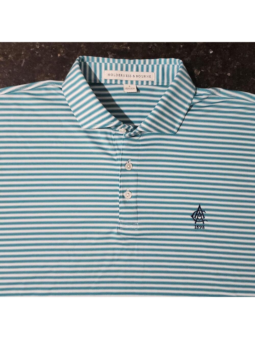Holderness & Bourne Polo Tailored Fit Stretch Performance Golf Mens Large